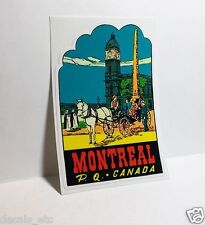Montreal Quebec Canada Vintage Style Travel Decal, Vinyl Sticker, luggage label picture