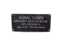 WWII Signal Corps Frequency Meter. Wood case. BC-221AK 1945 made by C.P.R. Phila picture