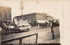 H20/ Ceylon Minnesota RPPC Postcard 1909 Patriotic Parade July 4th picture