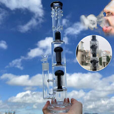 15 inch Heavy Glass Bong Percolate Bongs Smoking Hookah Water Pipe 18mm Bowl picture