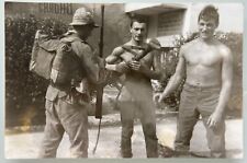 Shirtless Men Soldiers Beefcake Affectionate Guys Gay Interest Vintage Photo picture