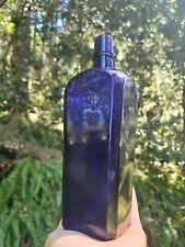Pre Pro Purple Perfection LION Gin☆Old Deep Amethyst Pictorial Liquor Bottle picture