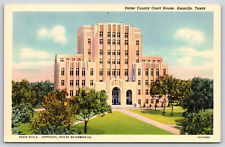 Amarillo TX-Texas, Potter County Court House, Antique, Vintage Postcard picture