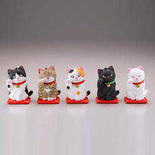 Kaiyodo Miniature Cube Mini Q Sato Kunio's Lucky Cat Full Set of 5 pieces picture