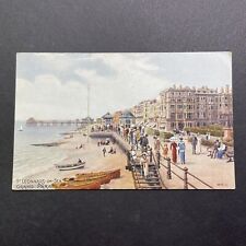 Antique 1910s St. Leonards On Sea Hastings England Seawall Postcard V3544 picture
