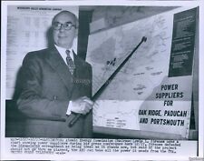 1955 Lewis Strauss A.E.C Chair Defends Dixon-Yates Plant Politics Wirephoto 7X9 picture