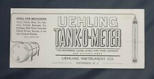Vintage Ad Blotter: Uehling Tank-O-Meter, Uehling Instrument Co., Paterson NJ picture