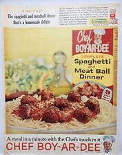 1961 Chef Boy-Ar-Dee Spaghetti Vintage Print Ad Poster Man Cave Art Deco 60's picture