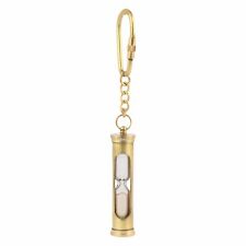Antique Style Hourglass Keychain Made From Pure Brass  Worldwide picture