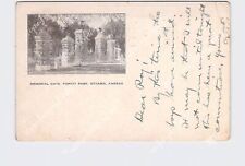 PPC Postcard KS Kansas Ottawa Memorial Gate Forest Park Undivided Back picture