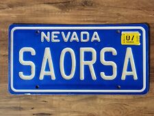 Nevada Vanity License Plate - NV - SAORSA picture