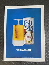 Original 1971 Colt 45 Malt Liquor Vintage Print Ad ~ Bottom's up picture