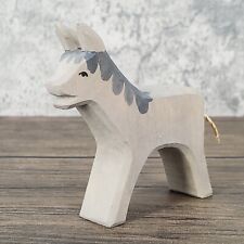 Adorable Peruvian Hand-carved Wooden Donkey 3