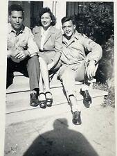 AZD Photograph Handsome Men Posing With Lovely Pretty Beautiful Woman 1946 Texas picture