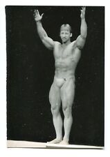 Shirtless Handsome young man bodybuilder muscular bulge beach gay vtg photo picture
