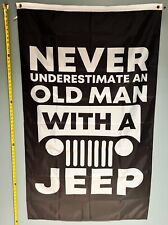 JEEP FLAG FREE USA SHIP Old Jeep Weed Beer Busch Man Cave Poster Sign USA 3x5' picture