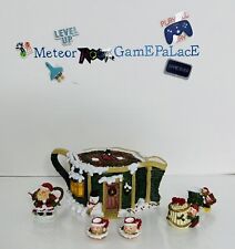 VTG  1996 Designer Mini Teapot Collection Santa Claus Christmas Set In OG Box picture