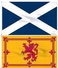 3X5 SCOTLAND FLAG Combo Lot ST ANDREW Cross + Scotland Lion Rampart 2 Flags picture