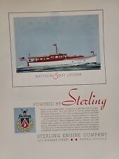 1935 Sterling Engine Company  Fortune  Print Ad Buffalo Yacht Boat Cruiser Sea picture
