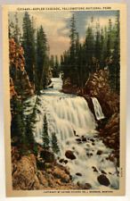 Kepler Cascade, Yellowstone National Park, Vintage Unposted Postcard picture