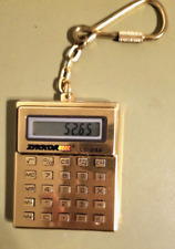 WORKING   Vintage ZYKKOR LC-244   MINI CALCULATOR   WITH KEY RING  &  CASE picture