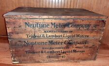 Vintage Neptune Meter Company Box/Crate Huge. Trident Logo picture