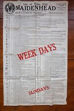 1946 GWR Railway Timetable Poster Maidenhead picture