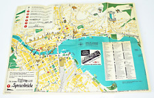 1967 Lucerne Switzerland Fold Out Souvenir Map 1967 Ads for Minox Longines Leitz picture