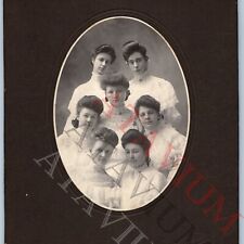 c1900s Boone, Iowa Lovely Group Women Cabinet Card Cute Girls ID Olive Myers 3C picture