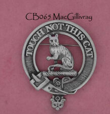 MacGillivray Hand Crafted Pewter Scotland Clan Crest Cap Badge Brooch UK  picture