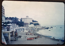1960s Italy Beach Mediterranean Sea Hotel Boats Tourist Ocean Vintage 35mm Slide picture