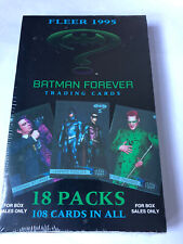 FLEER 1995 BATMAN FOREVER TRADING CARDS FACTORY SEALED BOX OF 18 PACKS RARE picture