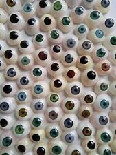 Vintage Human Prosthetic Eye ~ Antique Artificial Mix Eye Set Of 10 Piece Sc picture