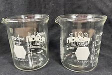 Boyd's Cold Fusion Vodka Beakers Cocktail Recipe Bar Glass Vintage - 2 Glasses picture