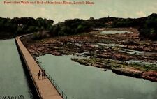 Lowell Massachusetts Pawtucket Walk and Bed Merrimac River Antique PC picture