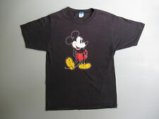Vintage 80s Disney World Mickey Mouse Black Distressed Character Fashions Shirt picture