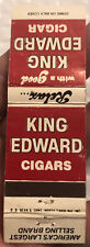 Vintage 20 Strike Matchbook Cover - King Edward Cigar picture