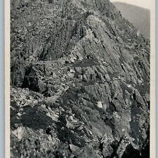 c1940s Mt. Katahdin, ME RPPC On Knife Edge Trail Jackins, Waterville, Maine A187 picture