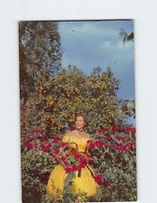 Postcard In tropical Florida Golden Oranges and Brilliant Flowers USA picture