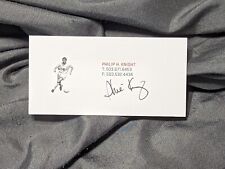 Phil Knight Autograph Signed Business Card Nike Movie 