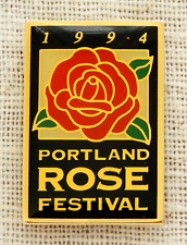 1994 Portland Rose Festival Lapel Pin Vintage Oregon Gold Tone Flower Souvenir picture
