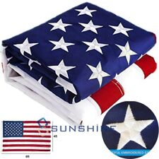 4x6 ft US American Flag Heavy Duty Embroidered Stars Sewn Stripes Grommets Nylon picture