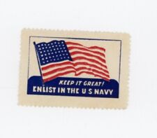 1940's Enlist In The U.S. Navy WW2 Poster Stamp S96E picture