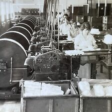 Antique 1918 Manchester Connecticut Silk Factory Stereoview Photo Card P3073 picture