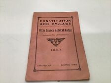 Constitution and bylaws olive branch Rebekah Lodge IOOF Clinton, Iowa 1932 picture