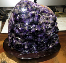 HUGE AMETHYST CRYSTAL CLUSTER  GEODE FROM URUGUAY CATHEDRAL POLISHED WITH STAND picture