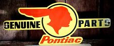 PONTIAC GENUINE PARTS PORCELAIN COLLECTIBLE, RUSTIC, ADVERTISING  picture