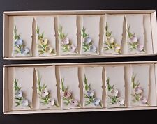 Set of 12 Vintage La Fleur  Porcelain Name Place Settings Flowers No. 204, JAPAN picture