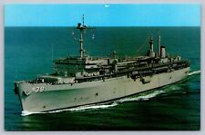 Postcard U.S.S. Emory S. Land (AS-39) Submarine Tender Ship Military picture