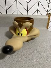 Looney Tunes Wile E. Coyote Vintage 3D Mug Cup 1992 Warner Bros Vintage #O picture